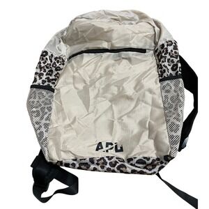APL Backpack‎ Beige Leopard Print Lightweight Travel Gym Bag